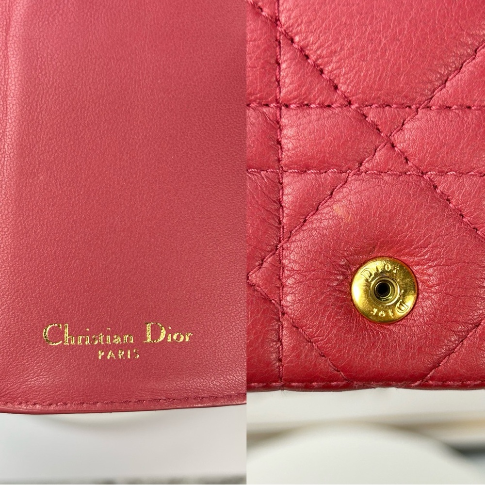 DIOR Cannage Quilted Compact Trifold Wallet 😍❤️🔥 - Picture 12 of 17